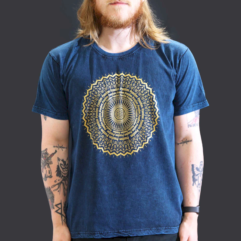 Stonewashed Nomad Sari T-Shirts - 100% Cotton - Made in Nepal - Mandala Design