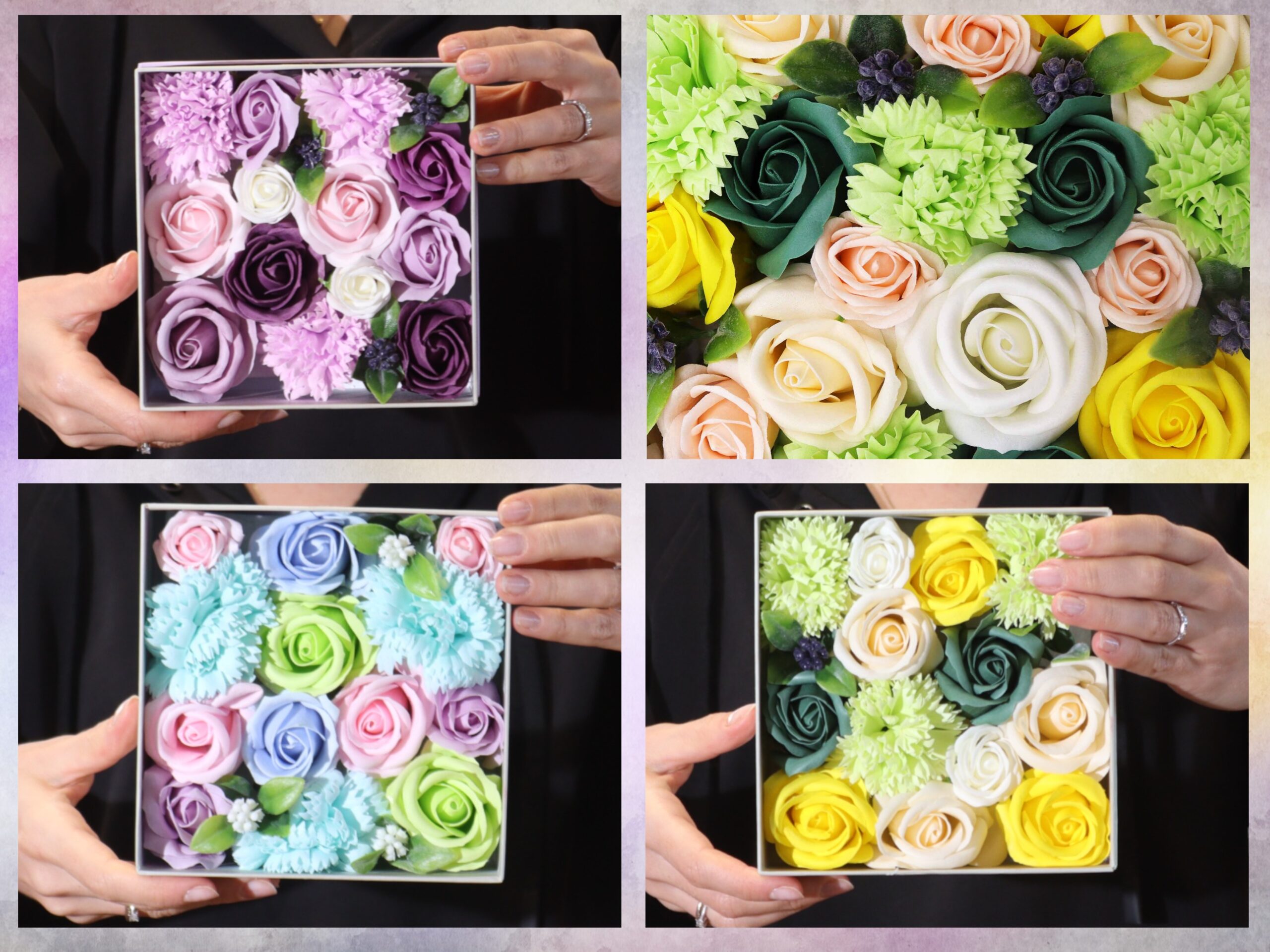 Handmade Soap Flowers (200g, Square Gift Box)